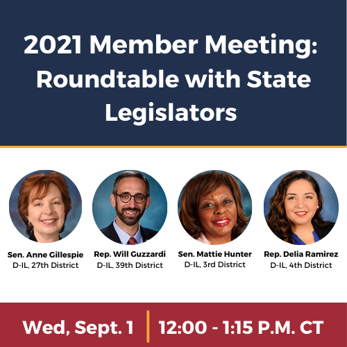 Heading saying 2021 Member Meeting: Roundtable with State Legislators followed by legislator headshots