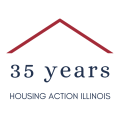 35 years Housing Action Illinois logo