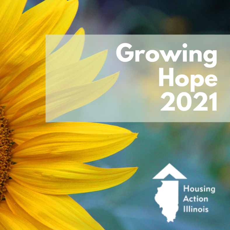 Growing Hope 2021 Cover image of a sunflower