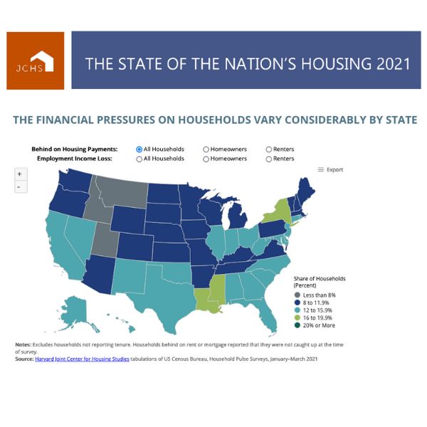 Map from State of the Nation's Housing report